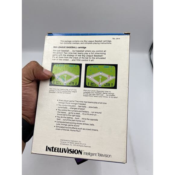 Big League Baseball (Intellivision, 1980) Complete In Box - Picture 3 of 9